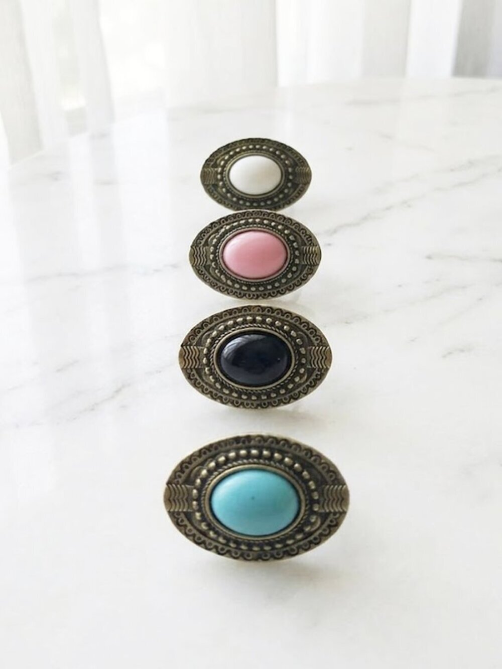 Ladies Aztec Ring 4 Piece Set - Picture 3 of 7